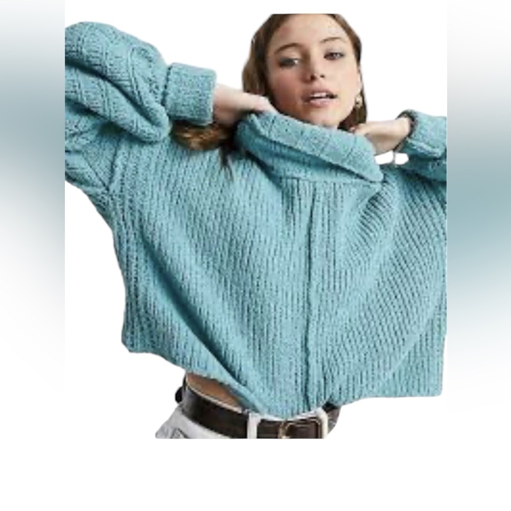 Free People Be Your Chenille Cowl Neck Sweater. Size XS ( oversized )